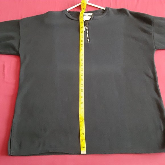 **VINTAGE- Gepetto Womens Rhinestone Studded Navy Blue Pullover Sweater Size XL - Picture 6 of 7